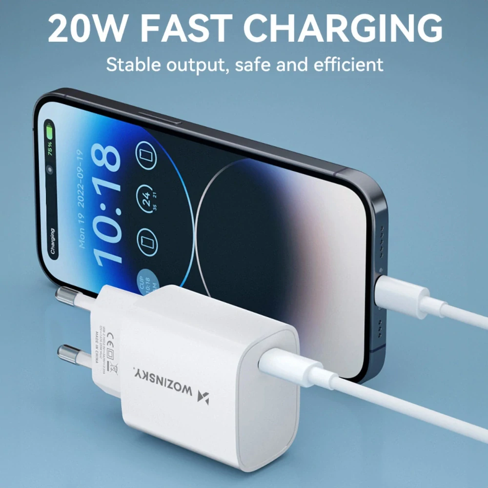Wozinsky WGWCCW 20W USB-C Nabíjací adaptér - biely