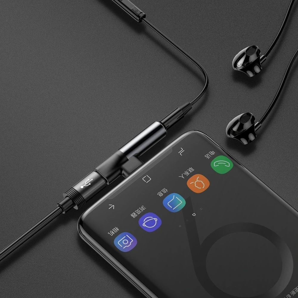 Baseus Audio Converter L41 adapter z USB-C na USB-C port + 3.5 mm headphone jack
