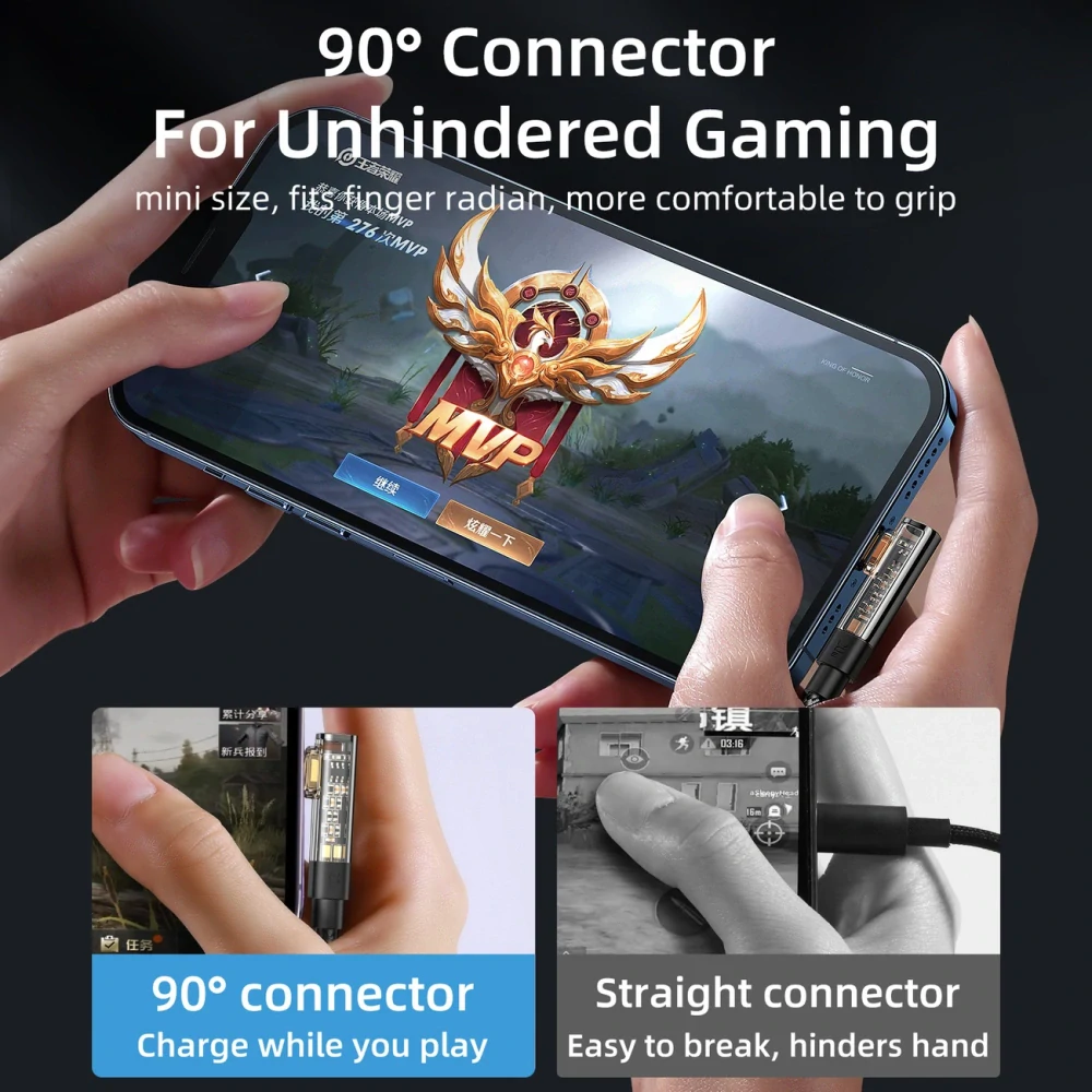 Joyroom Gaming Kábel S-UL012A6 Lightning / USB-A 2.4A 1.2 m - modrý