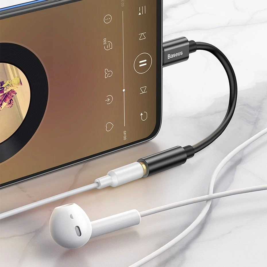 Baseus L54 adapter pre USB-C headphones / mini jack 3.5mm DAC 24 bit 48 KHz