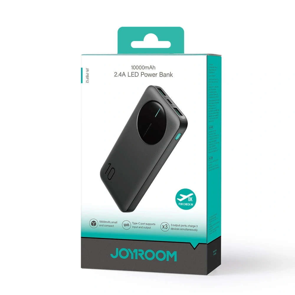 Powerbanka Joyroom JR-PBF12 10000mAh 2.4A 2x USB-A 1x USB-C