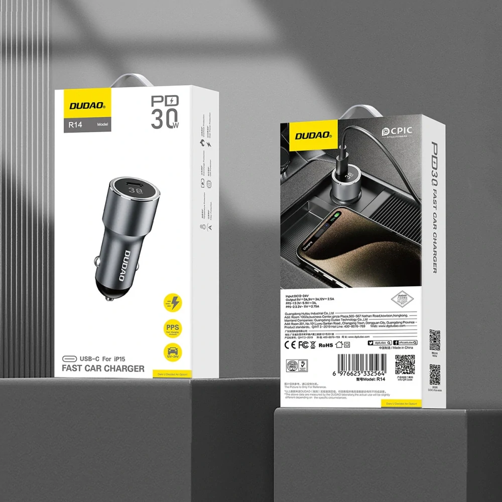 Dudao R14 USB-C 30W PD Nabíjačka do auta