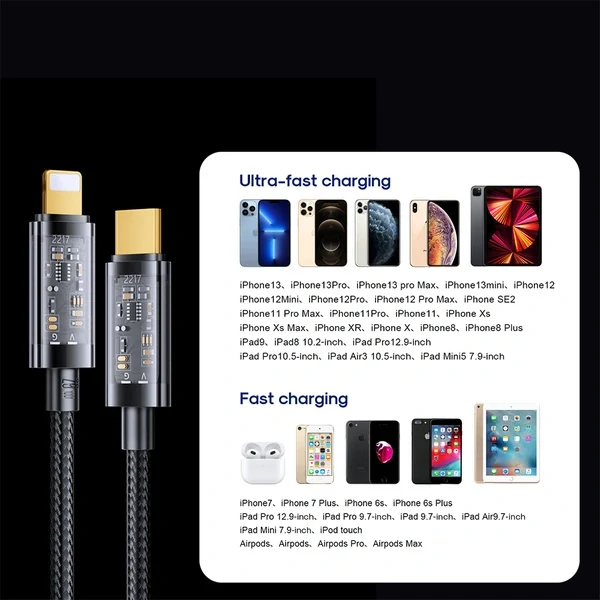 Joyroom S-CL020A12 Lightning / USB-C PD kábel 20W 1.2m - čierny