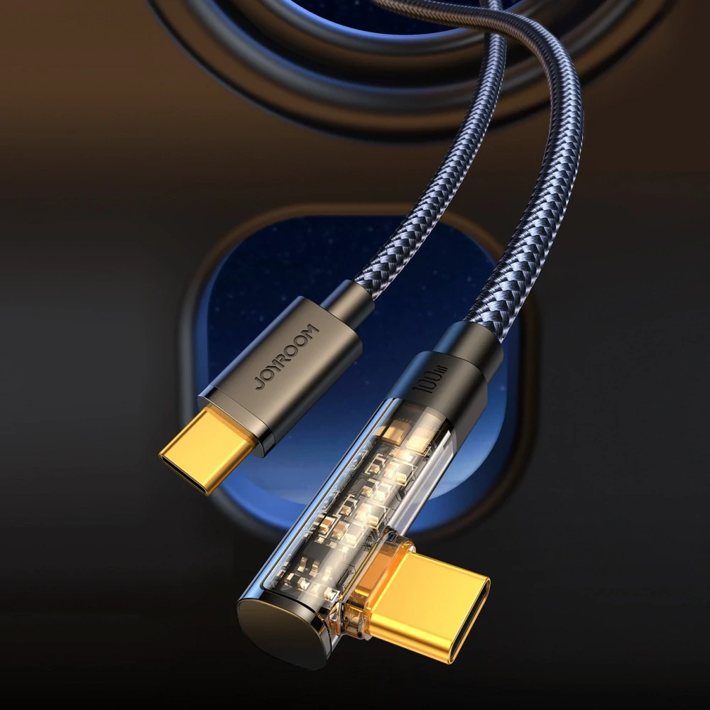 Joyroom Angle Gaming Kábel S-CC100A6 USB-C / USB-C 100W 1.2m - čierny