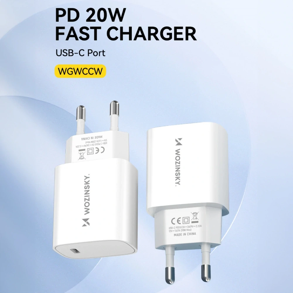 Wozinsky WGWCCW 20W USB-C Nabíjací adaptér - biely