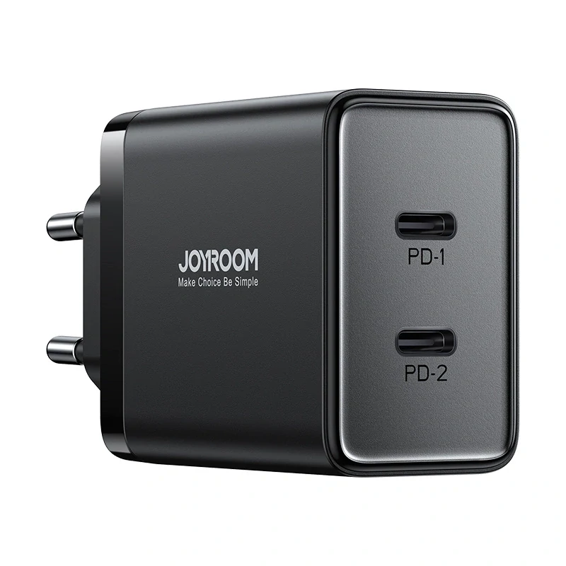 Joyroom JR-TCF09 Rýchlo nabíjací adaptér 2x USB-C 40W - čierny