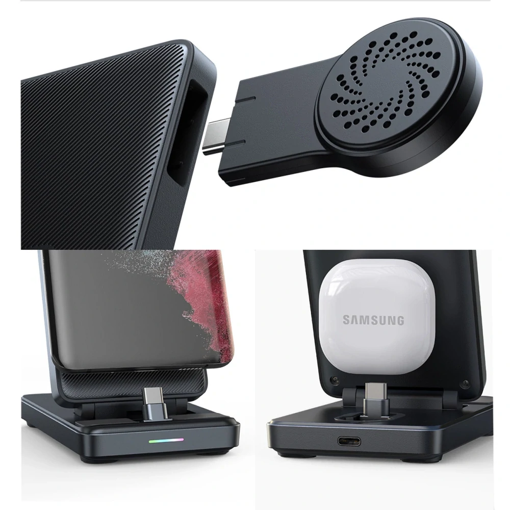 Joyroom JR-WQS01 Samsung Galaxy USB-C 4in1 skladacia Nabíjacia stanica + USB-A - USB-C